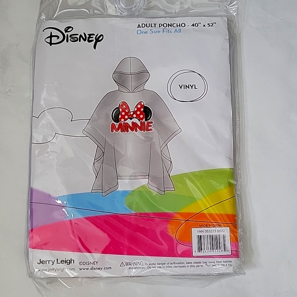 New Disney Minnie Mouse Adult Poncho - Picture 1 of 2